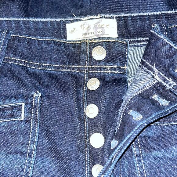 We The Free by Free People Retro Jeans Size 26 High Rise Button Fly - Picture 6 of 7